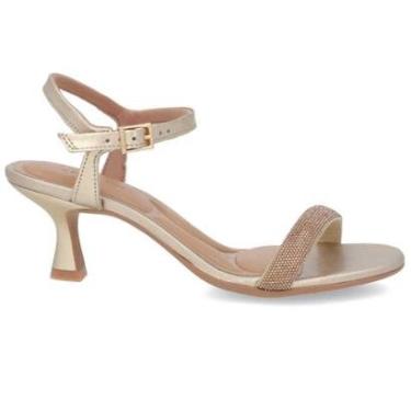 Imagem de Sandália Feminina Salto Fino Ouro Light Usaflex AM0201-Feminino