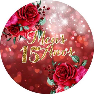 Imagem de Painel Redondo C/ Elástico 1,50m 15 Anos - Fadrix