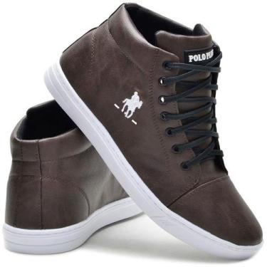 Imagem de Tênis Sapatênis Masculino Polo Plus Casual Cano Baixo Macio, 39, Marro