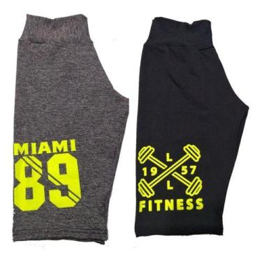 Imagem de Kit 5 Bermudas Feminina Suplex Fitness Academia Atacado - MTM, M15