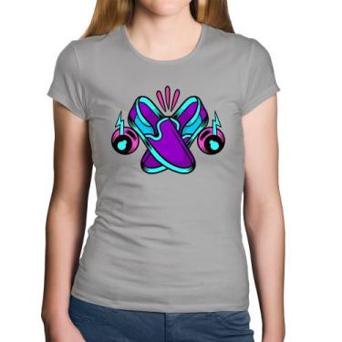 Imagem de Baby Look Algodão Walk The Talk - Foca na Moda, Cinza, P