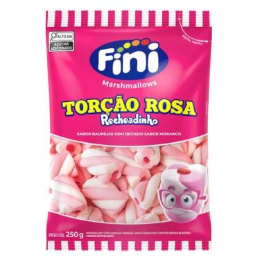 Imagem de Marshmallows 250g fini escolha o sabor, Torção Rosa Recheado