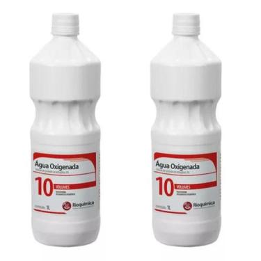 Imagem de Kit C/ 2un Água Oxigenada 3% Peróxido Hidrogênio Vol 10 1L - Rioquimic