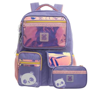 Imagem de Mochila Costas 16 Utility Panda Holográfica Estojo Box