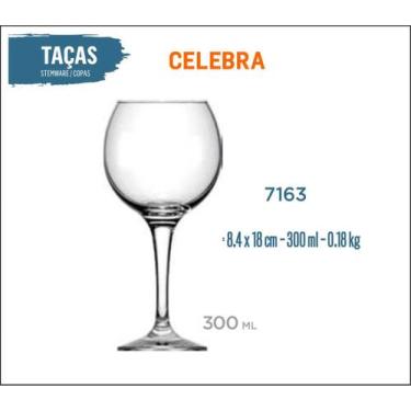 Imagem de 06 Taças Celebra 300ml - Vinho Tinto Rosé Branco Água - Nadir Figueire