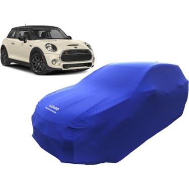 Imagem de Capa Automotiva Para Mini Cooper S Em Tecido Lycra Cor Preta - Mz, Azu