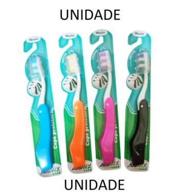 Imagem de ESCOVA DE DENTE MACIA COM CAPA PROTETORA UNIDADE cores variadas - ABBM