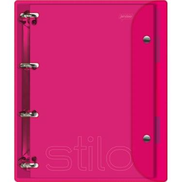 Imagem de Jandaia - Caderno Argolado/Fichário Universitário Capa Cristal Flexível 200Fls Stilo - Rosa Neon