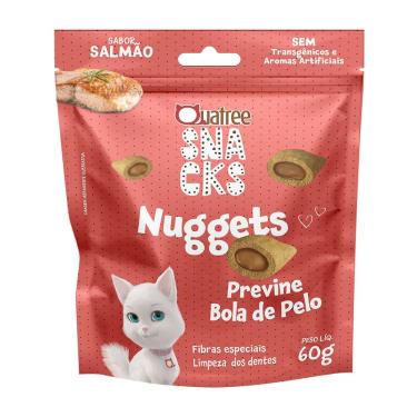 Imagem de Snack Quatree Nuggets Para Gatos Bola de Pelo Sabor Salmão 60g