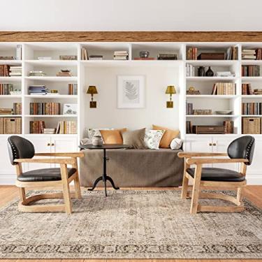 Imagem de Rugs USA Bayberry Tapete vintage lavável à máquina – 7,5 x 12,5 cm lavável à máquina, areia oriental e persa, para sala de estar, quarto, sala de jantar, entrada, cozinha