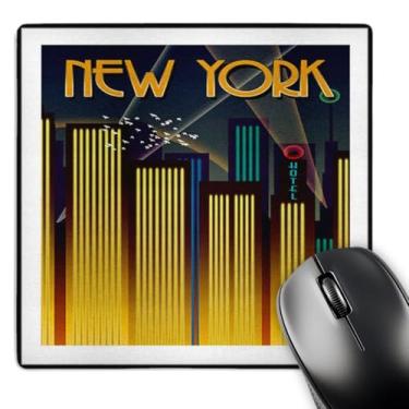 Imagem de 3dRose Mouse pad LLC 20,3 x 20,3 x 0,63 cm com pôster Art Deco New York (mp_60474_1)
