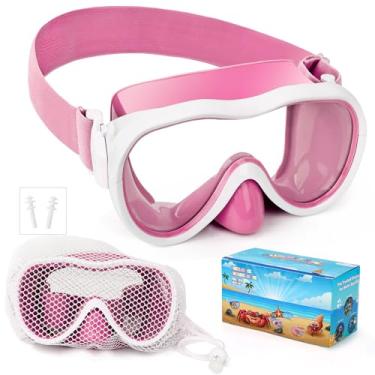 Imagem de Body+ Óculos de natação infantis, máscara de mergulho anti-vazamento com cobertura para o nariz e tira de tecido elástico, óculos de natação com proteção UV para crianças, meninos e meninas