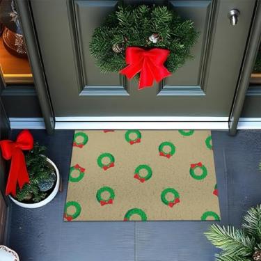 Imagem de Tapete De Porta Capacho Divertido NATAL MINIMALISTA GUIRLANDA Ca939