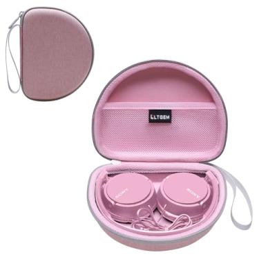 Imagem de LTGEM Capa rígida para transporte de viagem compatível com fones de ouvido Sony MDR-ZX110 / MDRZX110AP / MDRZX110NC / MDR-ZX310AP ZX Series com fio, apenas capa, rosa