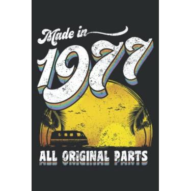 Imagem de Made in 1977 All Original Parts 41St Birthday Meme: DOG JOURNAL - 6" x 9", 100 Pages: Wide Ruled Paper Notebook Journal | Pretty Wide Blank Lined ... for Home School College for Writing Notes.