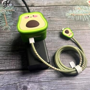 Imagem de ANFTF Capa protetora para Apple 35W adaptador de carregador USB-C duplo, capa protetora de carregador 3D, design exclusivo de desenho animado para iPhone/iPad/MacBook carregador rápido (IPCA-09)