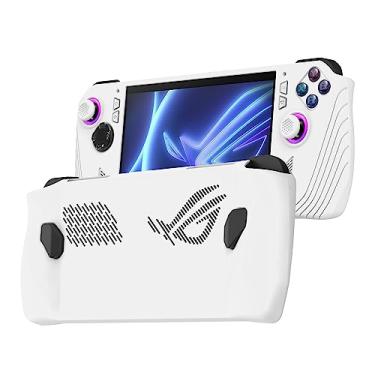 Imagem de BoxWave Capa compatível com ASUS ROG Ally Z1 - FlexiSkin, capa de silicone macia de baixo perfil 360 proteção para Z1, branco inverno extremo, bw-27-40511-11861