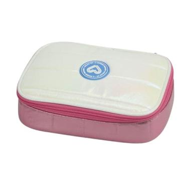 Imagem de Genérico Case Escolar Feminina Metalizado Estojo Box Escolar Feminina