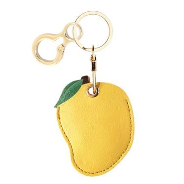 Imagem de Capa de couro compatível com AirTag, linda capa protetora para Apple Air Tag com anel de chaveiro, antiarranhões, rastreador GPS para chaves, bolsa, animais de estimação (manga)