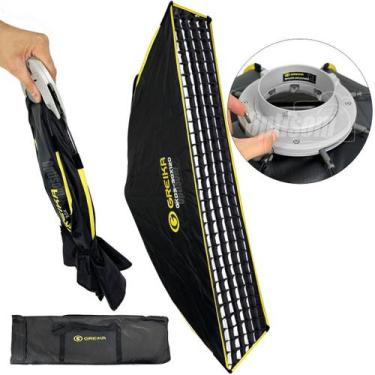 Imagem de Softbox Com Grid 30x120cm Dobrável Greika Strip Estreito Encaixe Bowen