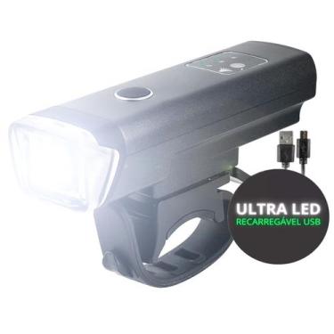 Imagem de Kit Farol Bike Frontal 5 Modos Pisca Strobo SOS Led Usb Recarregável -