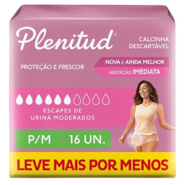 Imagem de Roupa Íntima Plenitud Femme Tamanho P/M 16 Unidades