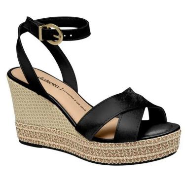 Imagem de Sandália Feminina Dakota Anabela Tiras Em X Conforto Y8261