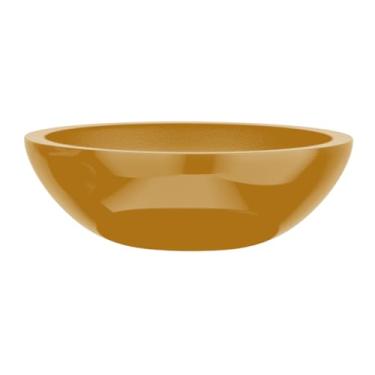 Imagem de Vaso Bacia Suculenta Para Planta Flor Fibra Vidro 25cm Cores (OURO VELHO)