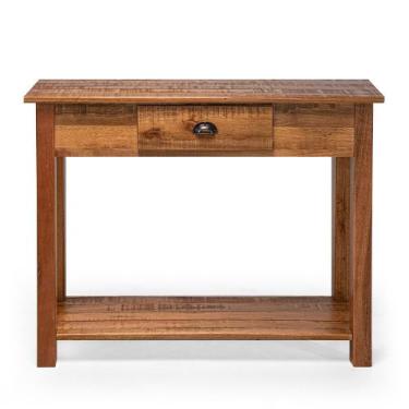 Imagem de Aparador Mesa Rústico Decorativo em Madeira Maciça Bh 80cm - Natural -