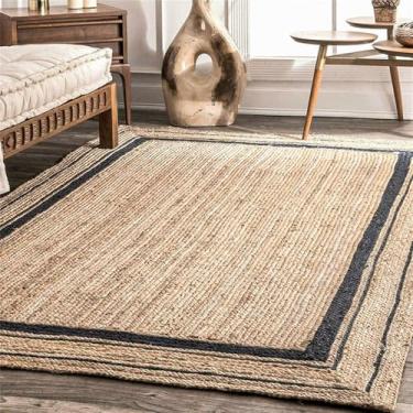 Imagem de HJZSZX Tapete para sala de estar, tecido à mão, macio, respirável, confortável, decoração para casa, resistente ao desgaste, durável, tapete para quarto, B2, 150 x 200 cm, 59 x 78 polegadas