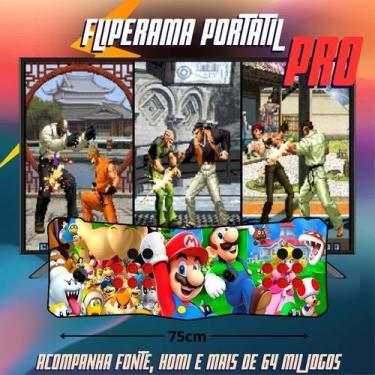 Imagem de Maquina De Fliperama S Mario New Pro 75cm Portátil - Arcade BR
