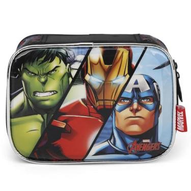 Imagem de Estojo Baú Infantil Marvel Heróis Avengers Preto Luxcel