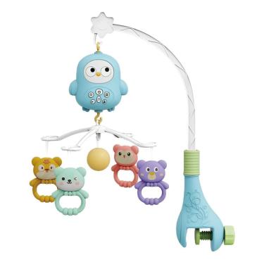 Imagem de Mobile Musical Para Berço Bebê Com Controle Remoto E Funções Azul