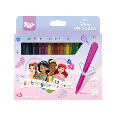 Imagem de DAC - Giz de Cera Triangular com 12 Cores - Princesas