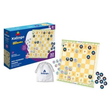 Imagem de Jogo de Xadrez Meu Primeiro Xadrez com Tabuleiro Dobrável Xalingo 5471