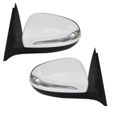 Imagem de Conjunto de espelho retrovisor elétrico lateral de carro ponto cego compatível com Mercedes Benz W205 Classe C C180 C300 C200 C260 2014 2015 2016 2017 2018(Left+right)