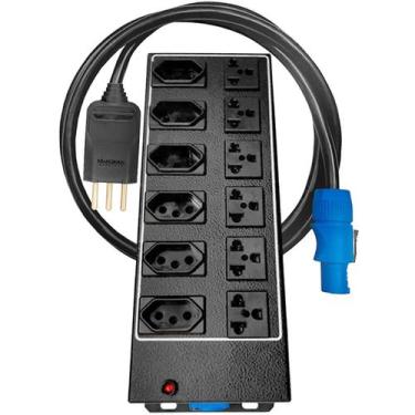 Imagem de Régua 12 Tomadas Mista 4000w - CBI Iluminação, 5 Metros