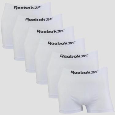 Imagem de Kit 6 Cuecas Boxer Masculina Reebok Original Lisa Premium, 6 branco, G