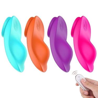 Imagem de Vibrador Estimulador S-Hande Vibrador de Calcinha LEAF Recarregável com Controle Remoto, 9 Modos, 8,5cm, Silicone
