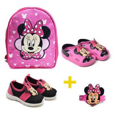 Imagem de Kit Tênis Meia Infantil + Babuche Infantil + Mochila Tênis Calce Fácil