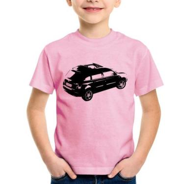 Imagem de Camiseta Infantil Carro Stilo Blackmotion - Foca na Moda, Rosa bebê, 4