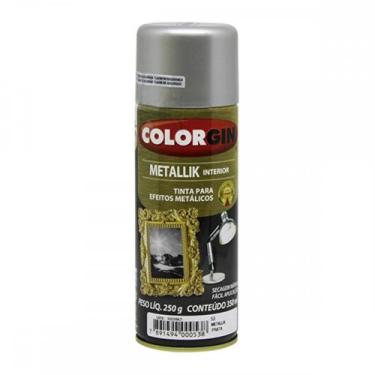 Imagem de Spray Colorgin Metallik Prata 350Ml