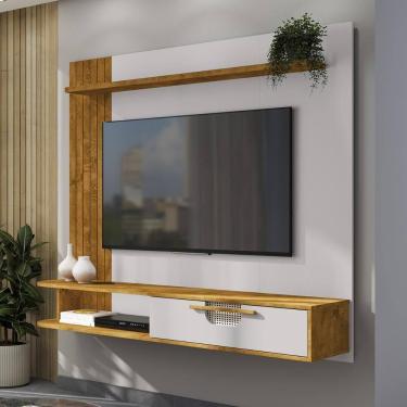 Imagem de Painel Suspenso Jeri Sala Tv Até 65 Polegadas 1 Porta Naturale/off White