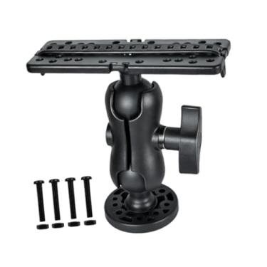 Imagem de menolana Placa de montagem base de montagem em busca de peixes se encaixa na maioria dos trilhos de caiaque, suporte ajustável de peixes de peixes para capa