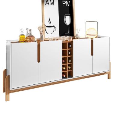 Imagem de Buffet Aparador Lizz 190cm 4 Portas com Adega - Casa D Branco/Cedro