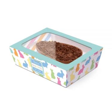 Imagem de Caixa Para Meio Ovo 350g Bliss Com Colher Glitter 6 Un Cromus