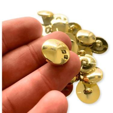 Imagem de Botão Pezinho 20mm Dourado Pacote Com 200 peças Para Costura - Inova A