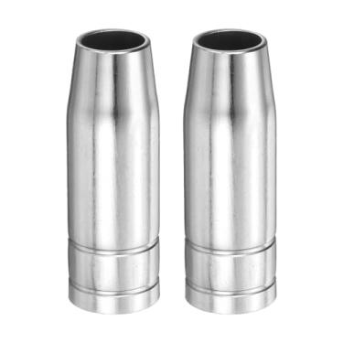 Imagem de HARFINGTON 2 bocais de soldagem a gás, orifício de 1/5.1 cm, bocais cônicos para pistola de solda a gás, revestimento de níquel, acessório de pistola de soldagem para pistolas de solda MB15 14AK 15AK