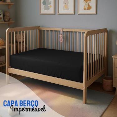 Imagem de Capa Para Colchão Berço Mini Cama Impermeável Com Zíper PRETA - Mirand