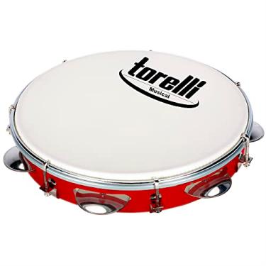 Imagem de PANDEIRO 10'' INJETADO VERMELHO PELE LEITOSA